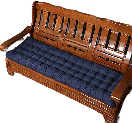 Zoomlie Gartenbankkissen, dickes Bankkissen, 2-Sitzer, 3-Sitzer, aus Baumwolle, Gartenbankkissen, 100 cm/110 cm/120 cm, rechteckig, für Außenbereich, Innenbereich (120 x 40 cm grau)
