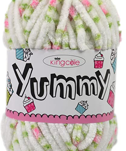 King Cole 1274746 Yummy Pink Rose Yarn - 120M, 50g