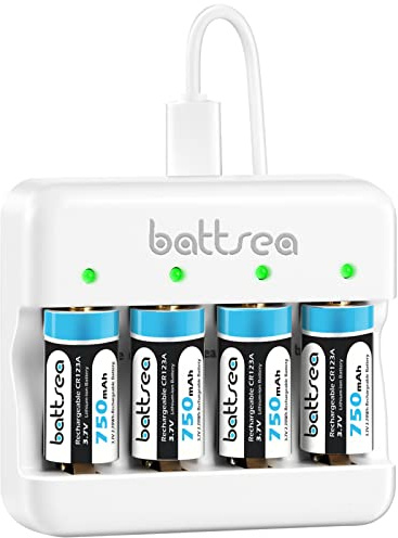 Battsea 750 mAh Batería de litio con cargador rápido compatible con Arlo Cámara VMC3030 VMK3200 VMS3230 VMS3330 VMS3430 Linternas Micrófono Detector de Humo Despertador