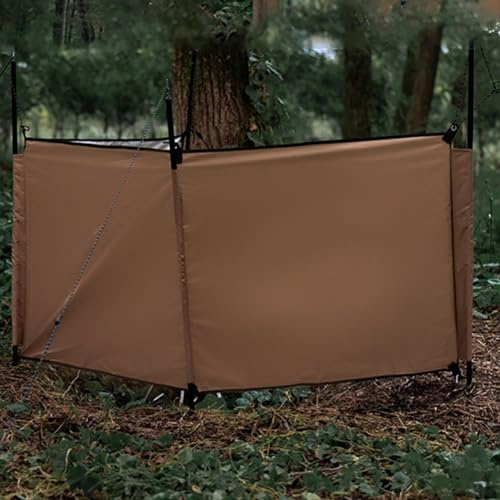 Windbreak Wind Blocker, Foldable tent windproof screen for backpacking adventures beach days, Sand protection Windbreak with Rope Peg Storage Bag for beach, grass, rock campsite, 98.4x27.6in