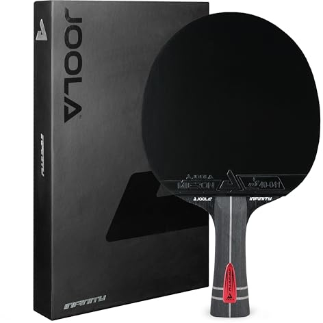 JOOLA Tischtennisschläger Infinity ITTF genehmigter Profi Carbon Tischtennis-Schläger für Fortgeschrittene Spieler - mit High-Tech Faser, Zyramid, 7-lagiges Schlägerblatt