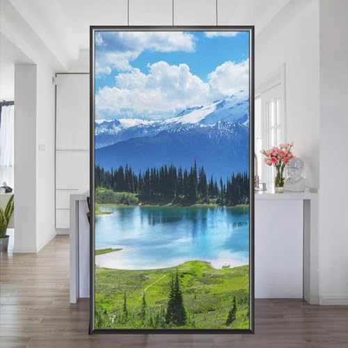 Seeblick Dekorfolie Fensterfolie Sichtschuzfolie Milchglasfolie Statisch Haftend Privatsphäre Fensteraufkleber 40x60cm