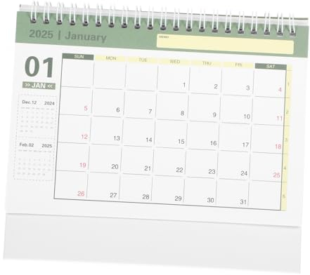 Gogogmee 2025 Stehkalender Für Büro Schreibtisch Dekorativer Kleiner Kalender Hinweis Home Office Zubehör
