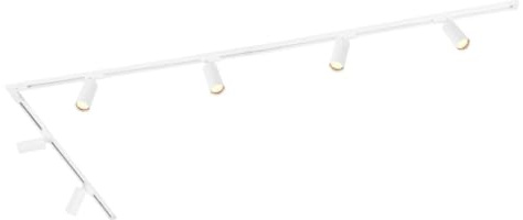 Ledvion Schienensystem lampen 3m 1-Phasen Weiss 6-flammig Warmweiss | Mit Leuchtmitteln geliefert fuer Wohnraum Kueche und Essbereich