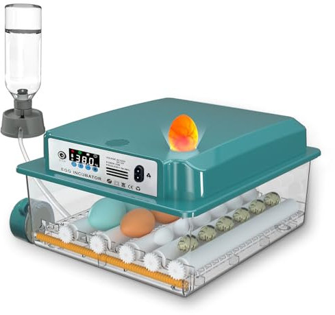 CoInceptus Brutautomat Vollautomatisch, Inkubator für 12-16 Eier mit Automatischem Wenden der Eier und Automatischer Befeuchtung, Brutmaschine Vollautomatisch für Hühnereier, Wachtel und Enteneier