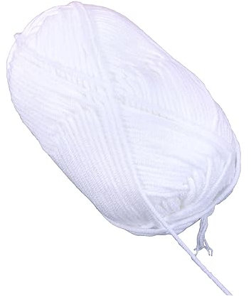 TOKIDNY Milk Cotton Yarn for Knitting and Crochet White 50g Soft Chunky Cotton Yarn DIY Warm Wool for Sweaters Hats Scarves Craft Accessories