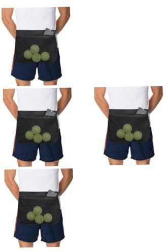 BESPORTBLE Tennisball-haltertasche Mit Netzmaterial Verstellbarer Sport-hüfttasche Für Mehrere Bälle Tragbares Design Für Tenniszubehör Pickleball-ballabholer Und
