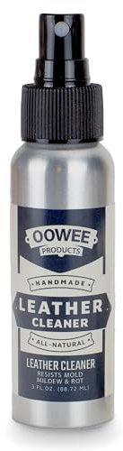 Oowee Leather Cleaner – Delicate-Safe Leather Care Spray for Shoes, Upholstery, Furniture, Bags, & More – Handmade & All-Natural – Quick Dry, Compact Bottle (3 fl oz)
