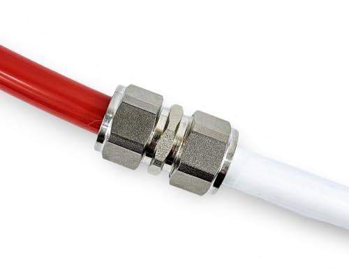 Adaptador reductor para tubería Evoh de calefacción por suelo radiante de agua y tubería multicapa Pert-Al Pert y Pex, reducción de acoplamiento de plástico a tubería de cobre (12 x 1,6 mm Evoh x 16