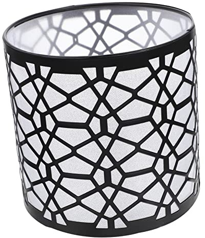 HOMSFOU Pantalla de Lámpara de Hierro para Mesa en Color Negro, Resistente a Deformaciones y Roturas, Diseño Clásico Adecuado para Sala o Recepción