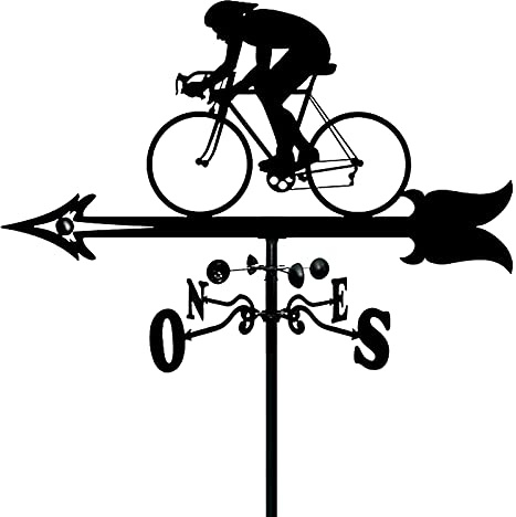 YXKJHH Girouette, girouette rétro en Forme de vélo, indicateur de Direction du Vent en Fer, Rotation de la Vitesse du Vent pour Jardin, décoration d'extérieur, de Ferme, de Jardin, de pel