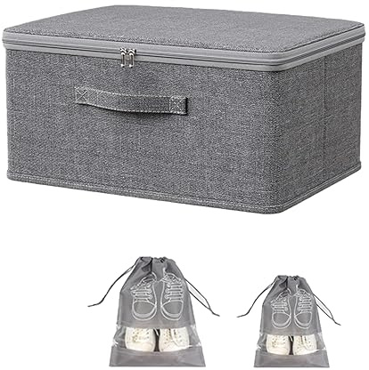 Scatola con Lucchetto 40*30*21cm Scatole Portaoggetti con Coperchio Scatola Richiudibile per Medicinali Medicinali Medica con Lucchetto a Combinazione per Riporre Vestiti e Oggetti(Senza Serratura)