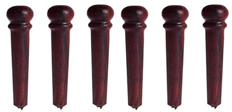 Redwood Coffee 6pcs Acoustic Pins Bridge Folk Guitar | Bridge Replacement Parts, Convenient Installation, Easy to Use, Improves Sound Clarity, Ancient Classic Style