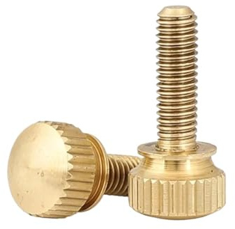 10 STÜCKE M3 M4 M5 M6 Handfest anziehende Messing-Rändelschrauben Kupfer-Dreh-Rändelschrauben Computer-Chassis-Schraube Daumenschraube(8mm,M3)