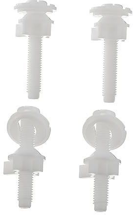 Gatuida 4 pezzi in Plastica Bianca per Fissaggio Sedile Wc Resistenti e Flessibili per Copriwater Facili da Installare e Durevoli