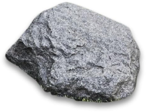 Taidekivi Abdeckfelsen Ø 86 cm, Grauer Granit (TK90G2) | Künstlicher Hohlstein zur Schachtabdeckung & Septiktank-Tarnung | Oberfläche aus Natursteingranulat | Frostsicher & Wetterfest