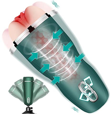 Masturbtore per Uomini Automatico Mano Libera - Sexytoysys Uomo Vibratore Controllo Vocale Masturbatore Maschile con 6 Modalità di Vibrazione Vibratore Pompa Allenatore del Pene Maschile