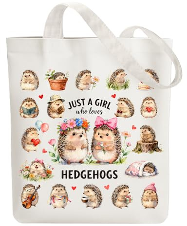 ANATTASOUL Borsa di Tela Shopper Donna Canvas Tote Bag Aesthetic Borse in Tela Cotone Borse Stoffa per la Scuola Lavoro Shopping Riutilizzabili Spesa Con Cerniera（Riccio e Fiori）