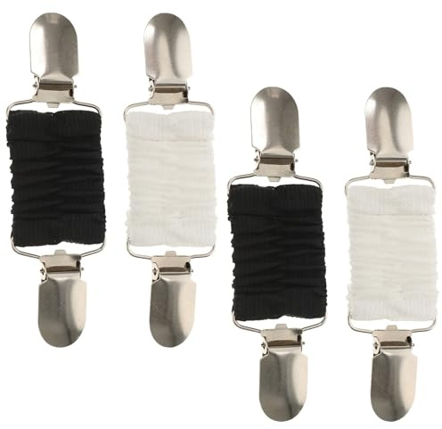 LIFKOME 4 St Vintage Brooch Clips för Cardigan och Sjal Modeinspirerade Midjeklämma Brocher i Svart och Vitt Snabbfästa Klämmor för Kläder Sjal och Klänningar Bekväma och Hållbara