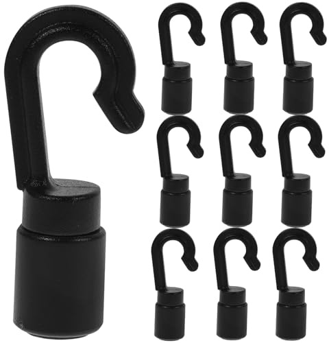 Amosfun 10 Stück Festmacherhaken aus Robustem Kunststoff für Kajak Boot und Yacht Kompakt Elastisch mit C Haken für 4 6mm Expanderseil Bootszubehör für Sichere Befestigung Am Dock