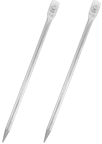 Gatuida Tige de Mise la Terre Galvanisée 12 Mm X 300 Mm, Lot de 2, Accessoire Métallique pour Clôtures Électriques et Usage Extérieur, Tige Filetée pour Mise la Terre Électrique