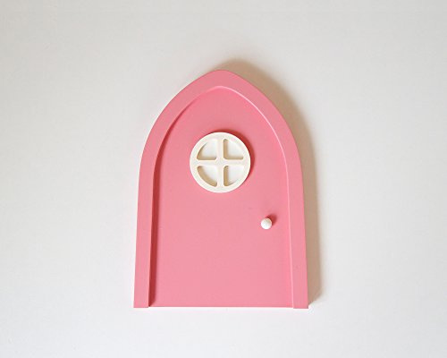 TinyFoxes Rosa Feentür mit leuchtendem Türfenster - kindersicher und schadstofffrei - passende Wichteltür für unsere Wandtattoos - von Kristin Franke