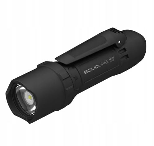 Solidline SL7, super helle LED Taschenlampe, fokussierbar, 400 Lumen, 200 Meter Leuchtweite, 30 Stunden Leuchtdauer, inkl. Batterien