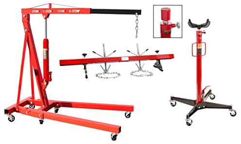Motorkran 2000 kg 2 t + Getriebeheber 500 KG Plus Adapter eckig + Motorträger 500 KG
