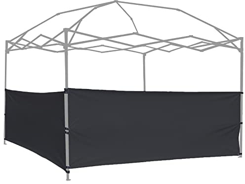 2 halbe Wände, 2 halbe Seitenwände, Sonnenwand, Wand für Pop-Up-Baldachin, Pavillon, Zelt, Unterstand, 3 x 3 m, 3 x 4,5 m, 3 x 50,8 m, vertikale Beine, 2 halbe Schwarze Wände | 3 m x 3 m, 3 m x 4,5 m, 3 m x 5,8 m vertikales Bein, nur 2 schwarze halbe Wände