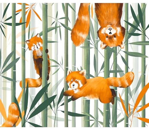decomonkey Fototapete Kinder Tiere 350x256 cm Tapete Fototapeten Vlies Tapeten Vliestapete Wandtapete moderne Wand Wandbild Schlafzimmer Wohnzimmer Natur Kinderzimmer Wildtiere