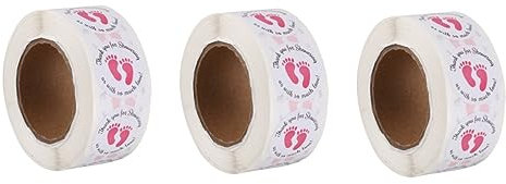 ibasenice 3 STK Babypartyaufkleber Personalisiert Babyparty-gastgeschenkaufkleber Süßes Stationäres Baby-streusel-Party Geschenketikettenaufkleber Danke Niedlich Dekorationen Neugeboren