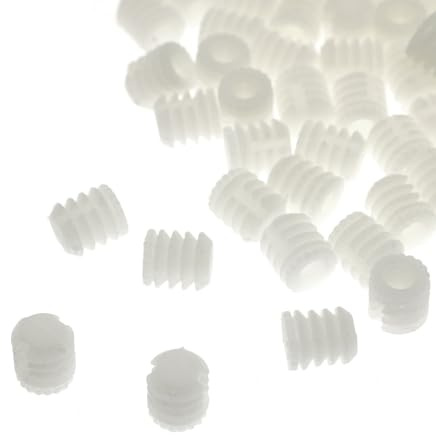 Maxmoral 200PCS Plastic Concealed Pin Hinge Inserts 0.34x0.39 Cabinet Screws Pre Embedded Nuts Nylon Expansion Plugs for Furniture Connections Repairing Loose Cabinet Doors