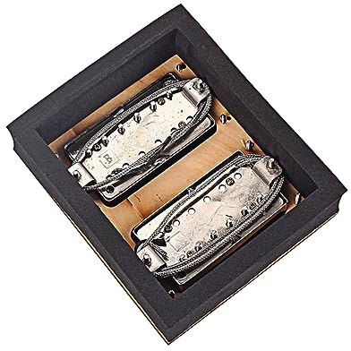 2 Stück Humbucker Tonabnehmer aus Legierung für E-gitarren Schwarz | Inklusive Schrauben, Steg und Halsausführung, Wachsbeschichtet gegen Rückkopplung und Störgeräusche