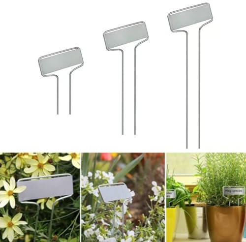 Pflanzenschilder aus Aluminium, Zink-Metall, für Gartenarbeit, Pflanzenmarker, aus Kupfer und Aluminium, 15,2 cm, 20 Stück