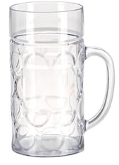 Jarras de cerveza Vaso de cerveza acrílico Simple y moderno, barra de gran capacidad, vaso de cerveza Hero, vaso de cerveza de plástico comercial Vaso de cerveza(B)