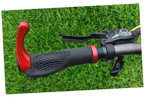 BCOATH Hörnergriff Für Fahrrad Kreativer Lenker Mit Fixed-Gear-daumenauflage Professionelles Zubehör Für Mountainbike Und Fixed-Gear Rot Ergonomisches Design Langlebiges Material