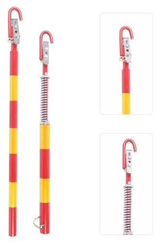jiumxliu 2-TLG Abschleppstange, 5T Pannenhilfe mit Federdämpfung, Rot & Gelb, Auto, Van