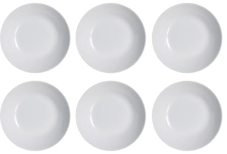 Luminarc Set de 6 platos hondos Diwali Granit de vidrio opal 20 cm