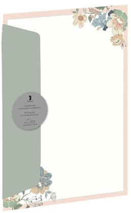 Rössler Papier 11341537800 - Briefpapier Set Eliza, 5 Briefpapiere DIN A4 und 5 passende Briefumschläge