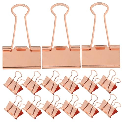 SEWACC Binderclips 32 Mm für Akten Büro Schule und Zuhause Starke Klemmkraft Roségold-design Stück