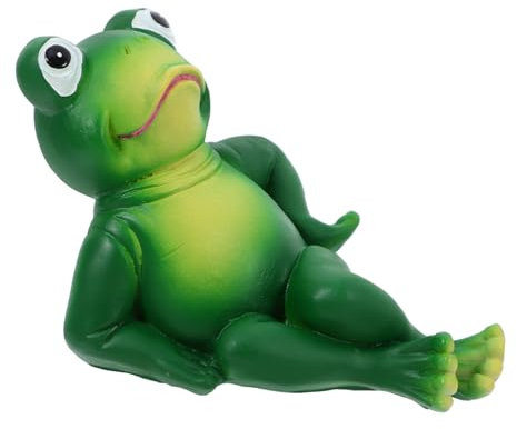 KITANDOVE Frosch-Ornament Für Garten Deko Kleine Tierstatue Aus Kunstharz Frosch-Schreibtisch-Accessoire Gartenfrosch-Dekoration Verspielte Hof-Dekoration