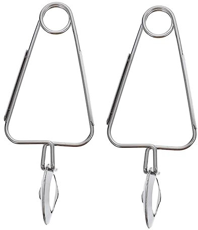 Cabilock 1 Satz Essenszange Aus Edelstahl Tellerzange Einlagen Schneckengabel Greifer Klemmhalter Für Meeresfrüchte Salatzange Lochschnecke Schneckenzange Grillzange 2Stk