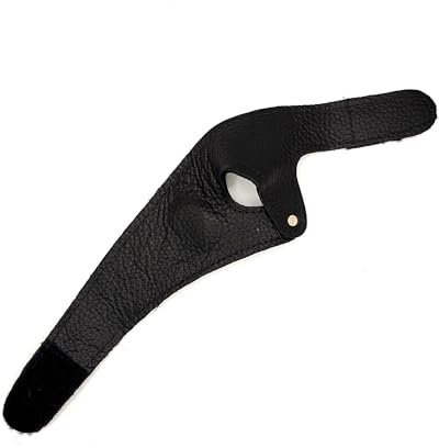 Protector palma de mano ajustable de cuero, con inserto metálico para prensado de agujas de coser. Dedal náutico. Para reparación de lonas, toldos, cueros, velas de barco, etc.