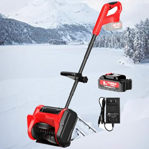 Pala Quitanieves Inalámbrica de 11,8 Pulgadas, Pala Quitanieves Eléctrica, Soplador de Nieve a Batería, Soplador de Nieve de Mano con Batería y Cargador,brushedmotor-1 * 4500mah