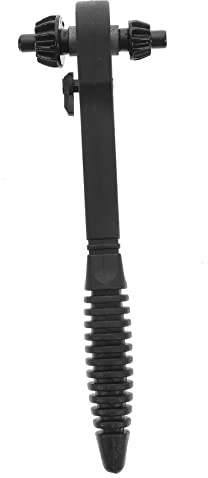 TOKIDNY 2-in-1 Drill Chuck Key Spanner Ratchet Wrench, Black Double-Ended Metal Ratcheting Spanners for Drill Chuck Repair and Impact Driver Maintenance