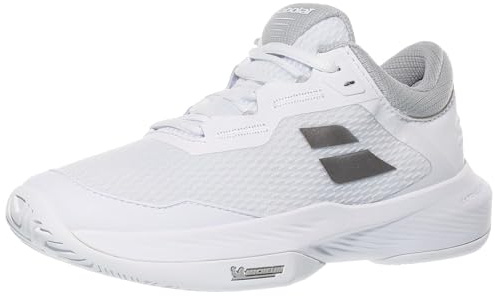 Babolat Women's SFX4 All Court Tennis Shoes, White/Silver (Women's US Size 7)
