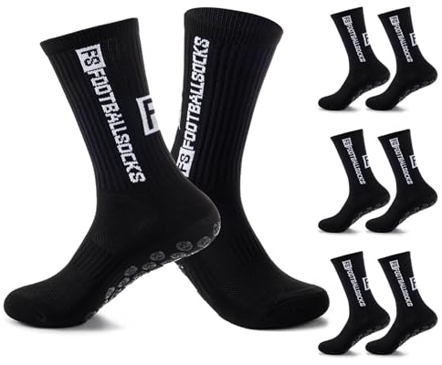 Werfunee 3 Paare FußballSocken Football Socks Herren Damen Anti Rutsch Grip | Sportsocken 35-38 39-46 für Soccer Laufen