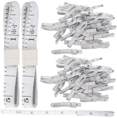 DIYEAH 50pcs Tape Measure Flexible Measuring Tape for Waistline Body Portable Compact Random Color