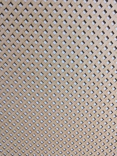 Decorative Nevada MDF Panel, 62 cm x 60 cm, Diamond Pattern, Unprimed raw, 3mm Thick, Laser Cut Lattice for Radiator Cover