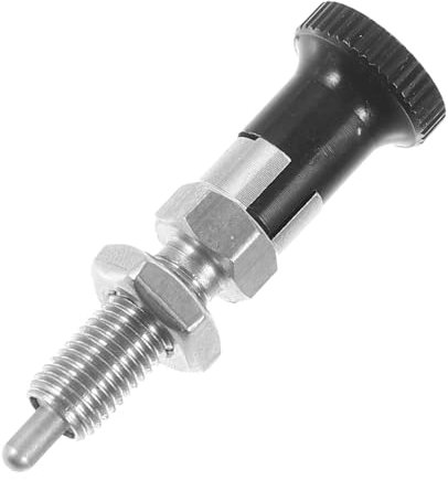 Operitacx émbolo de resorte con mango moleteado Pin de pestillo de primavera émbolos pasador de anillo de tiro de liberación rápida pasadores de liberación rápida con mango moleteado Negro